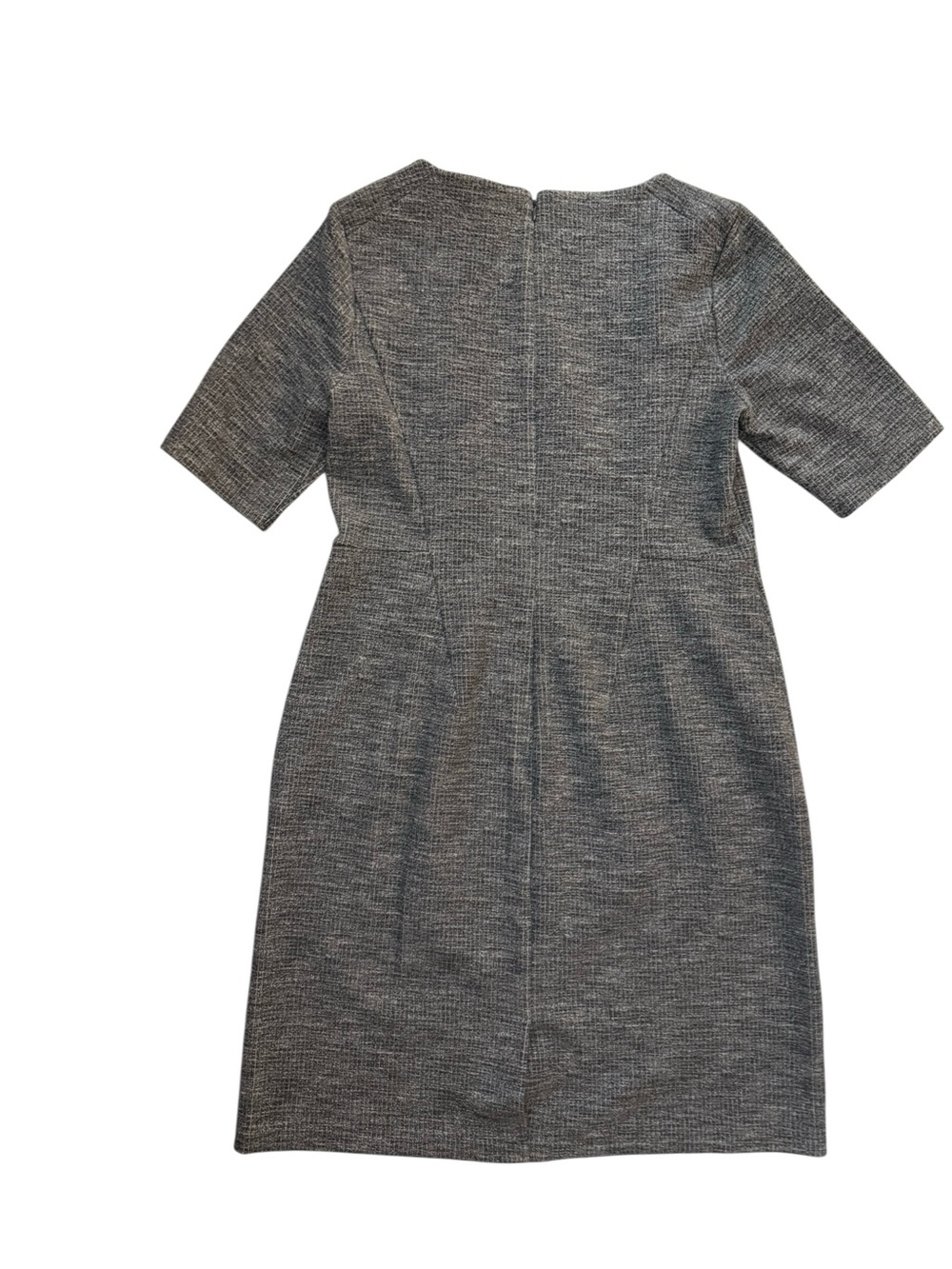 Lands’ End Gray Size 14 Sheath Dress Office Core Career Minimalist Stretch - Picture 3 of 7